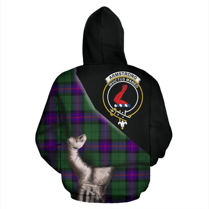 Printivon Armstrong Modern Tartan Clan Crest Hoodie Patronage