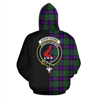 Printivon Armstrong Modern Tartan Hoodie Half Of Me