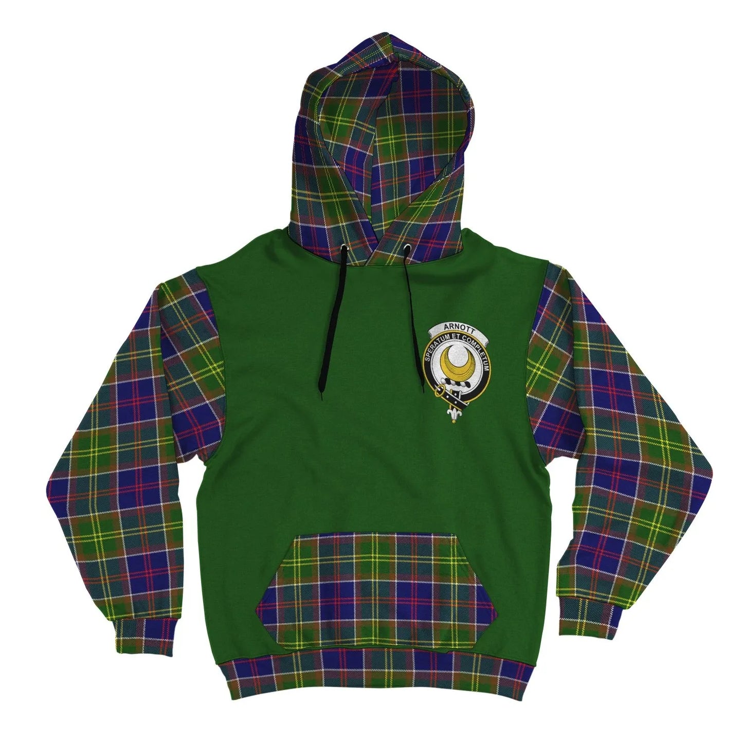 Printivon Arnott Clans Tartan All Over Hoodie Sleeve Color