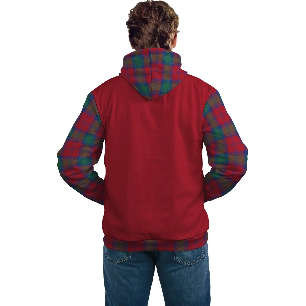 Printivon Auchinleck Clans Tartan All Over Hoodie Sleeve Color