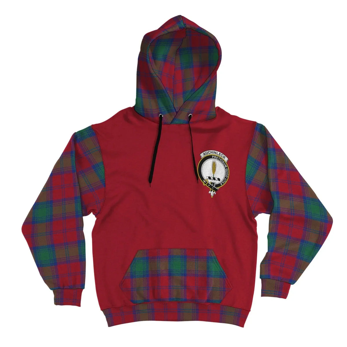 Printivon Auchinleck Clans Tartan All Over Hoodie Sleeve Color