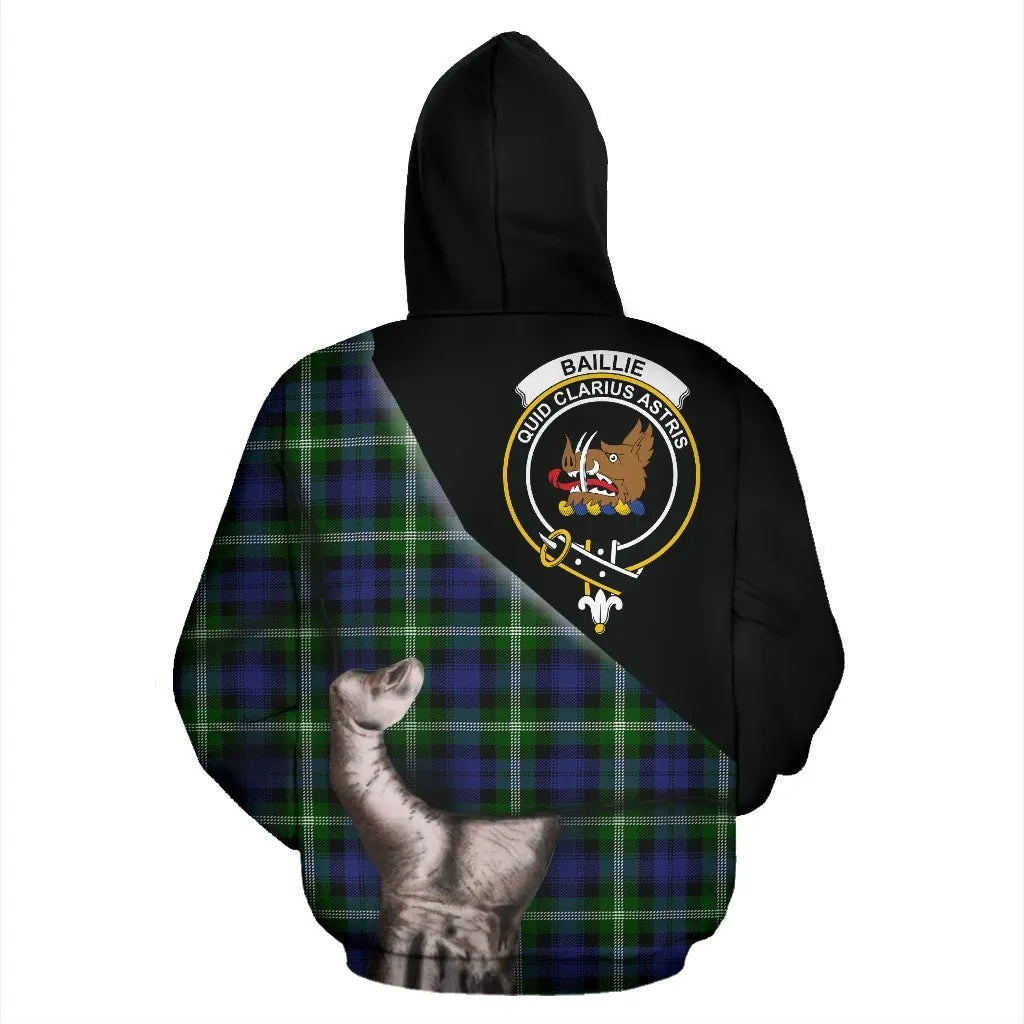 Printivon Baillie Modern Tartan Clan Crest Hoodie Patronage