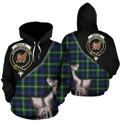 Printivon Baillie Modern Tartan Clan Crest Hoodie Patronage