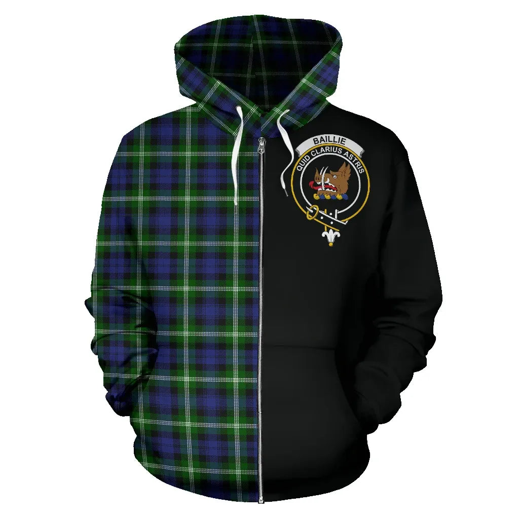 Printivon Baillie Modern Tartan Hoodie Half Of Me