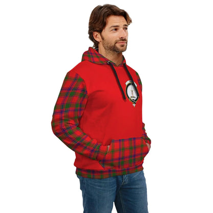 Printivon Bain Clans Tartan All Over Hoodie Sleeve Color