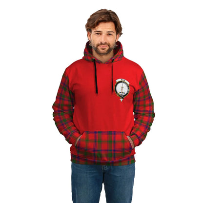 Printivon Bain Clans Tartan All Over Hoodie Sleeve Color