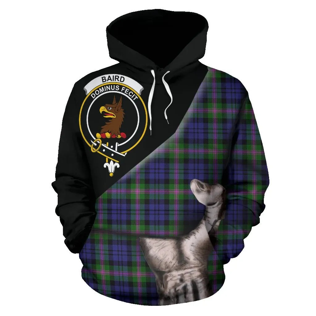 Printivon Baird Modern Tartan Clan Crest Hoodie Patronage
