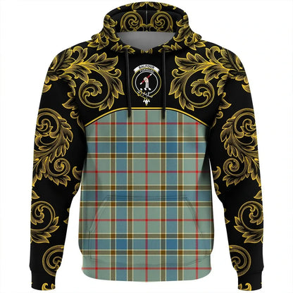 Printivon Balfour Blue Tartan Clan Crest Hoodie Empire I
