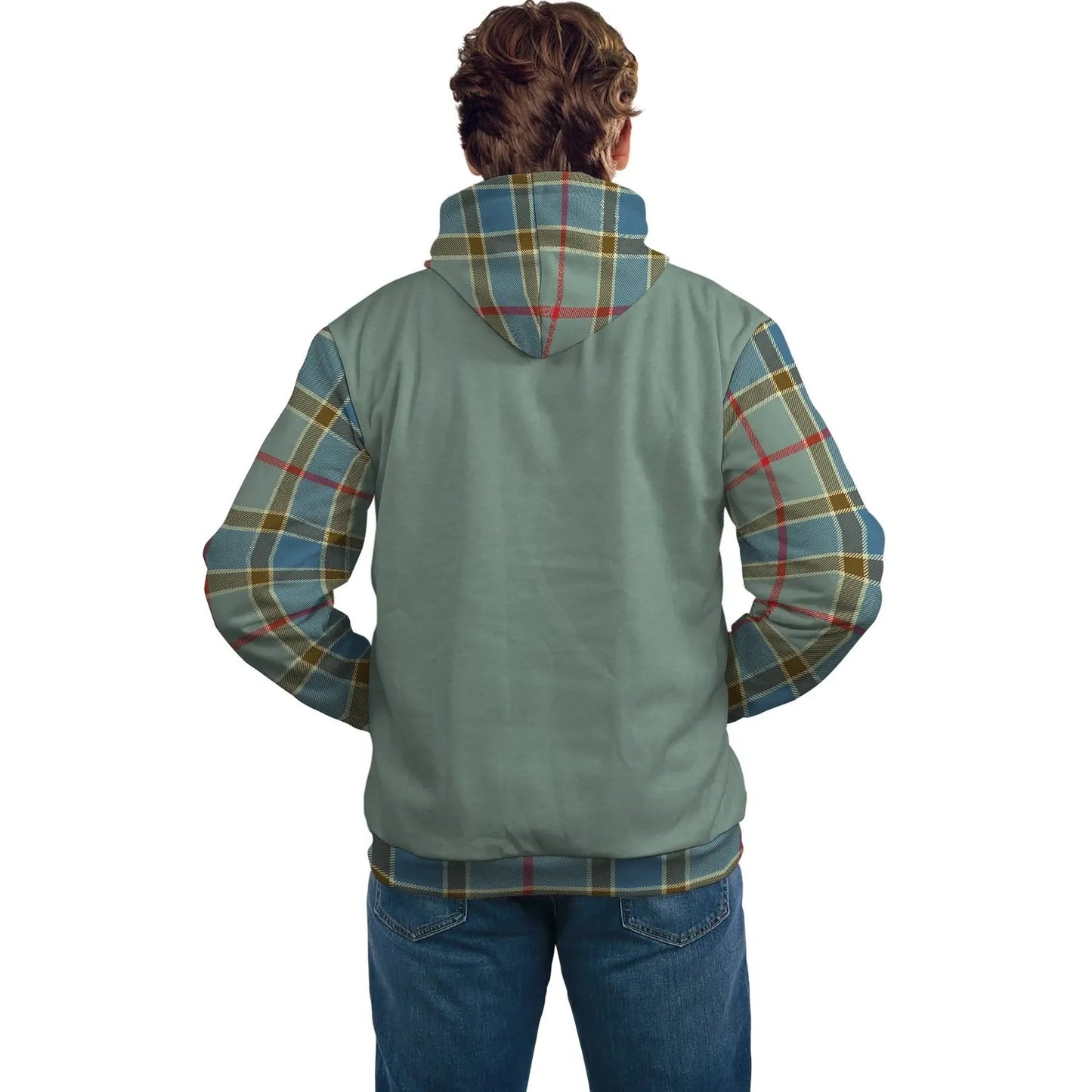 Printivon Balfour Clans Tartan All Over Hoodie Sleeve Color