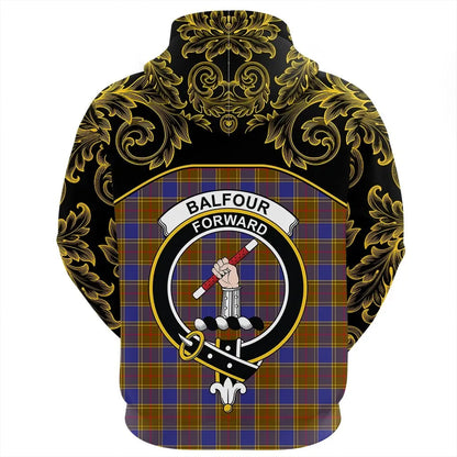 Printivon Balfour Modern Tartan Clan Crest Hoodie Empire I