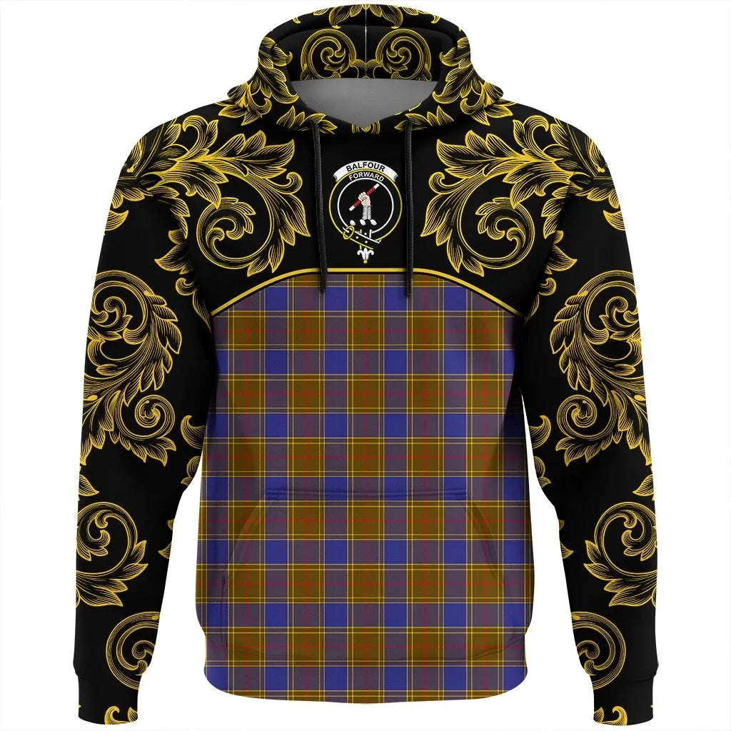 Printivon Balfour Modern Tartan Clan Crest Hoodie Empire I