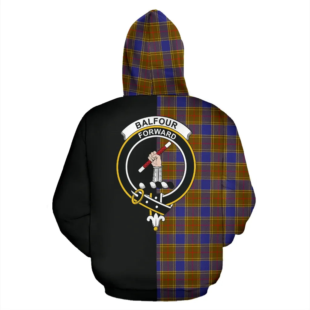 Printivon Balfour Modern Tartan Hoodie Half Of Me