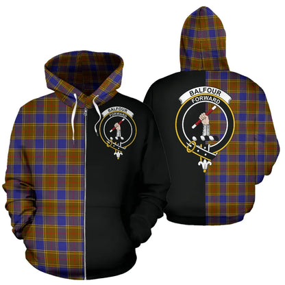 Printivon Balfour Modern Tartan Hoodie Half Of Me