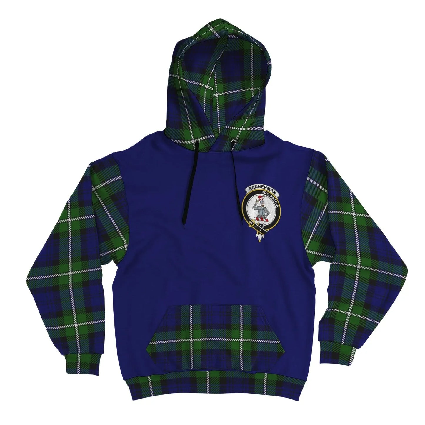Printivon Bannerman Clans Tartan All Over Hoodie Sleeve Color