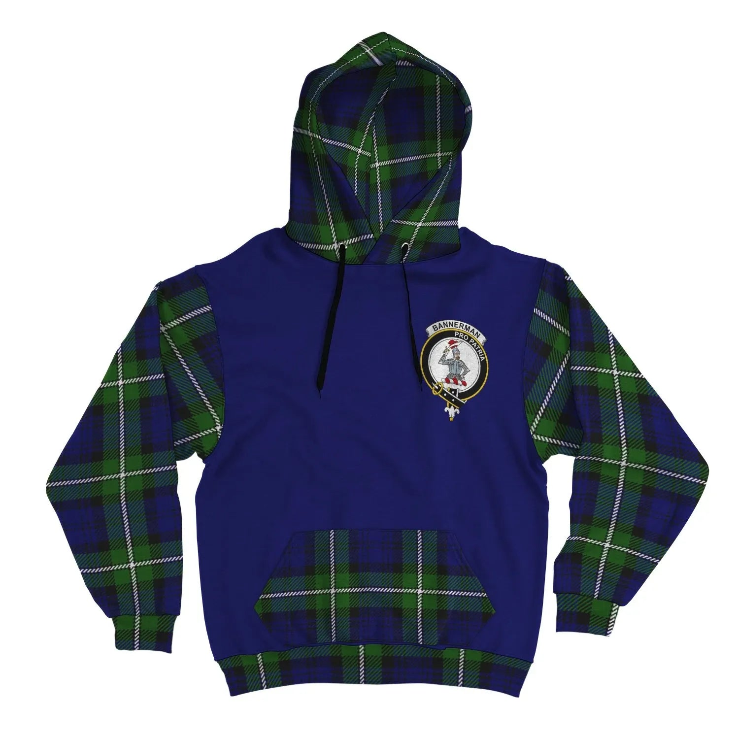 Printivon Bannerman Clans Tartan All Over Hoodie Sleeve Color