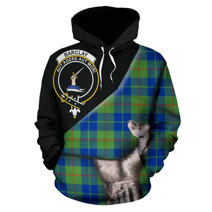 Printivon Barclay Hunting Ancient Tartan Clan Crest Hoodie Patronage