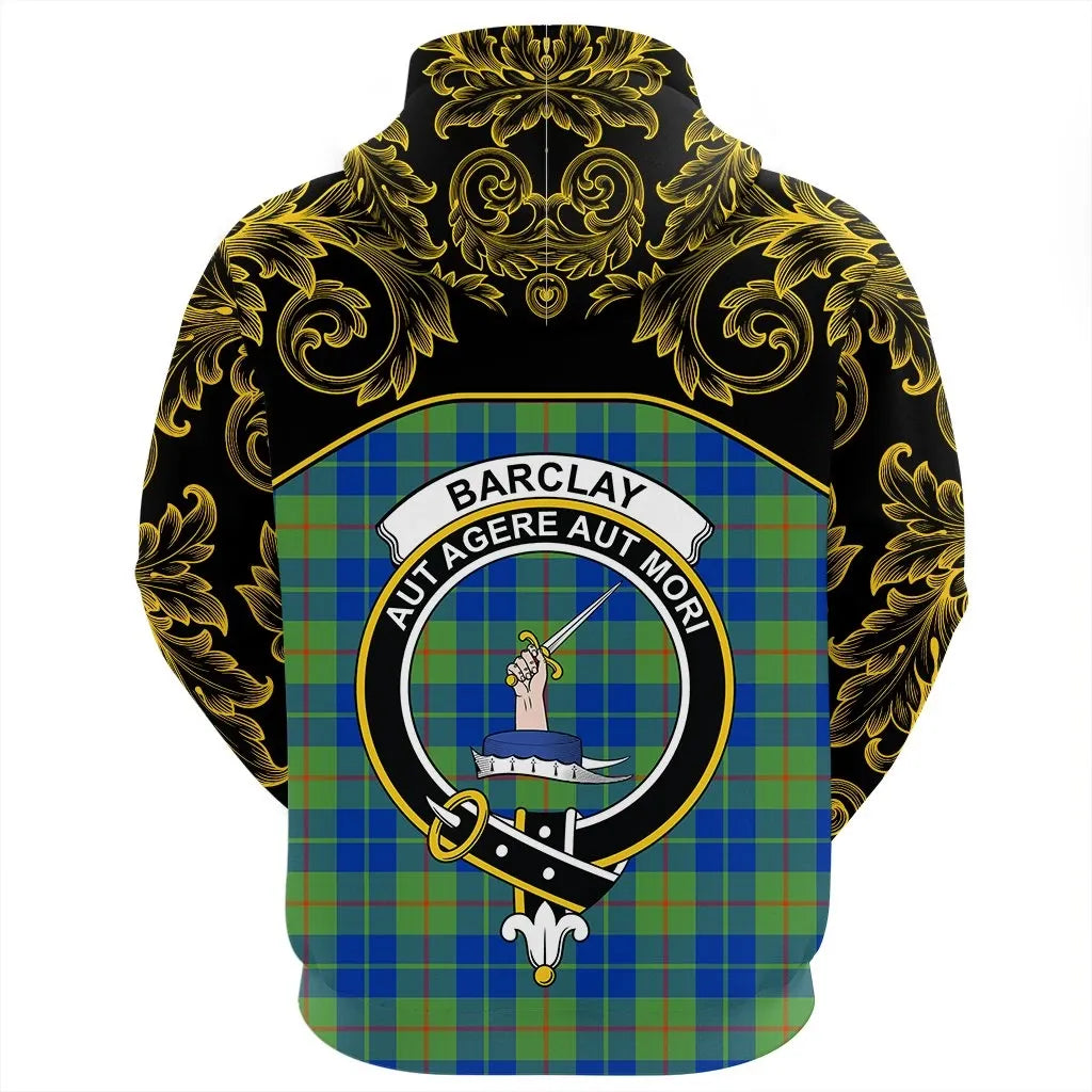 Printivon Barclay Hunting Ancient Tartan Clan Crest Zip Hoodie Empire I