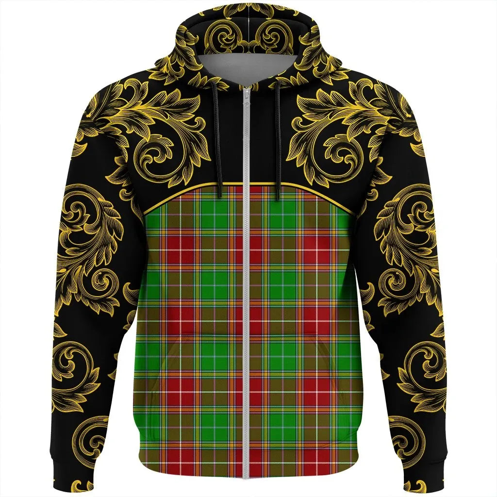 Printivon Baxter Modern Tartan Clan Crest Zip Hoodie Empire I