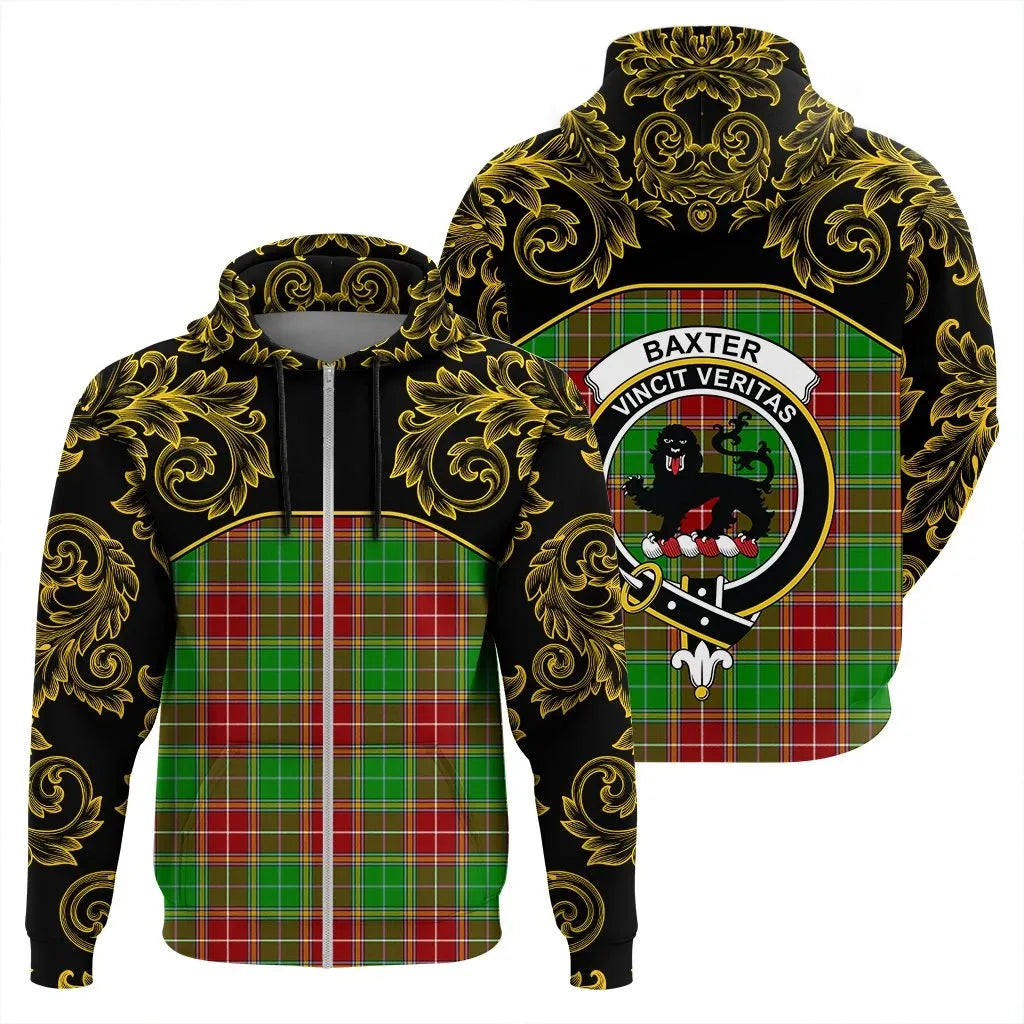 Printivon Baxter Modern Tartan Clan Crest Zip Hoodie Empire I