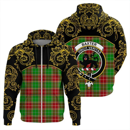 Printivon Baxter Modern Tartan Clan Crest Zip Hoodie Empire I