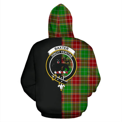 Printivon Baxter Modern Tartan Hoodie Half Of Me