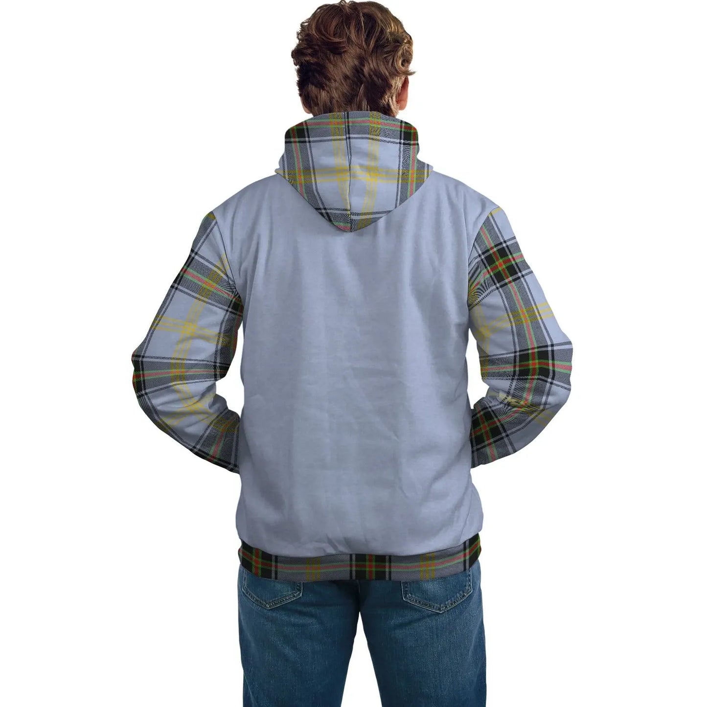 Printivon Bell Clans Tartan All Over Hoodie Sleeve Color