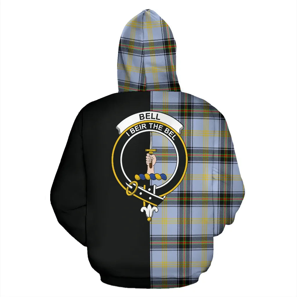 Printivon Bell Of The Borders Tartan Hoodie Half Of Me