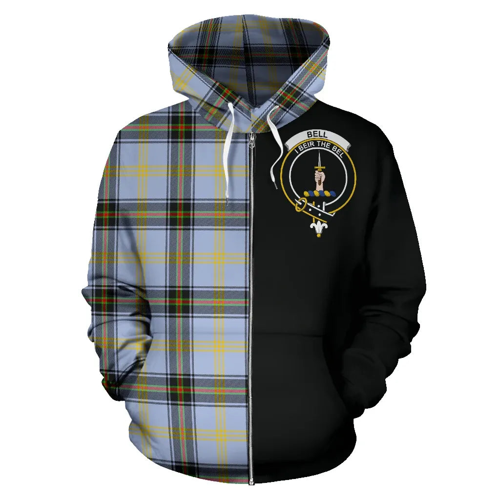 Printivon Bell Of The Borders Tartan Hoodie Half Of Me