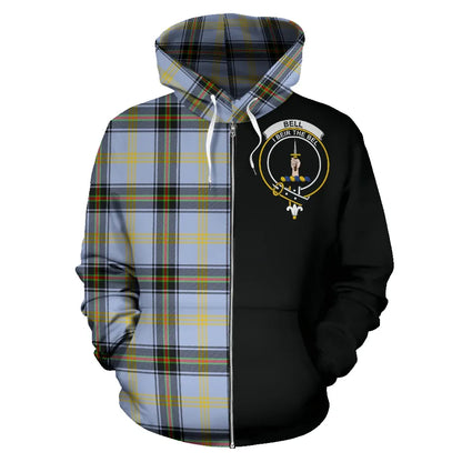 Printivon Bell Of The Borders Tartan Hoodie Half Of Me