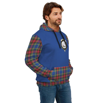 Printivon Bethune Clans Tartan All Over Hoodie Sleeve Color