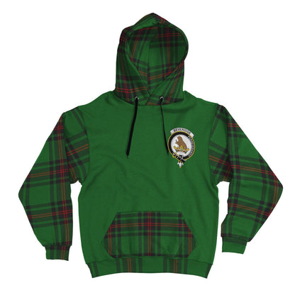 Printivon Beveridge Clans Tartan All Over Hoodie Sleeve Color