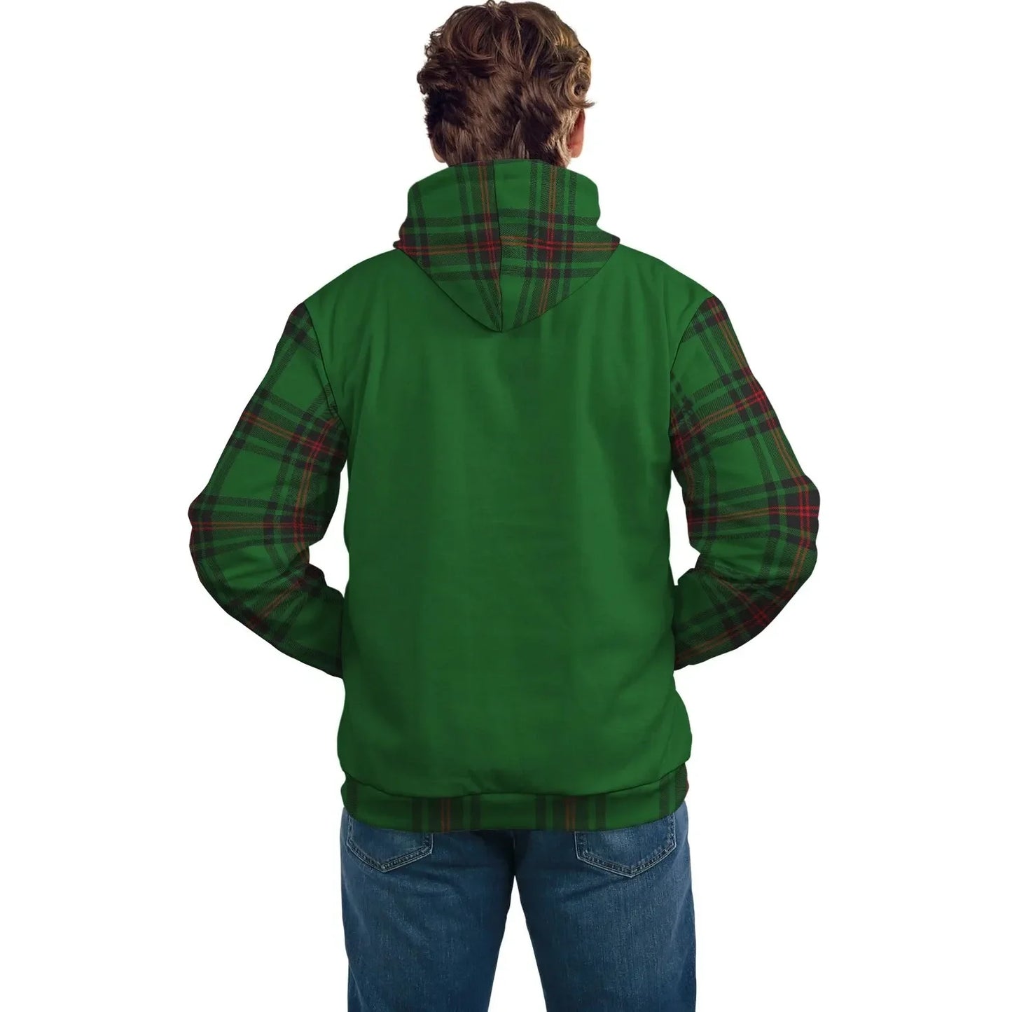 Printivon Beveridge Clans Tartan All Over Hoodie Sleeve Color
