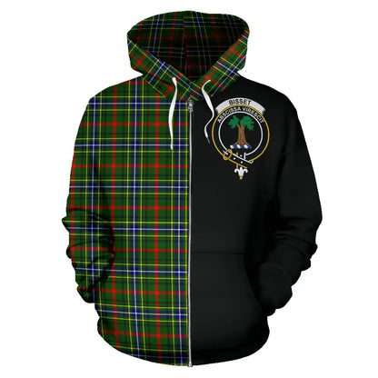 Printivon Bisset Tartan Hoodie Half Of Me