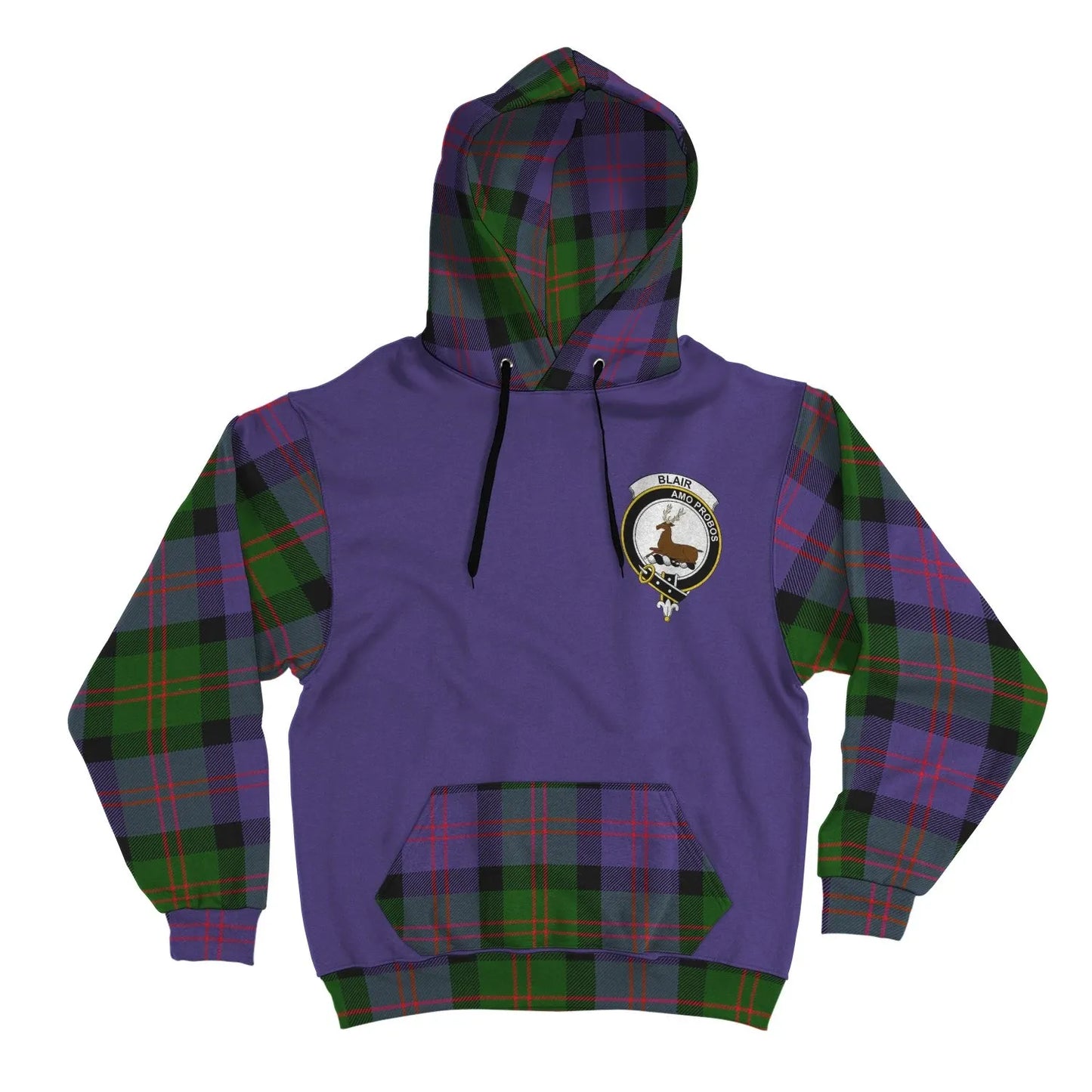 Printivon Blair Clans Tartan All Over Hoodie Sleeve Color