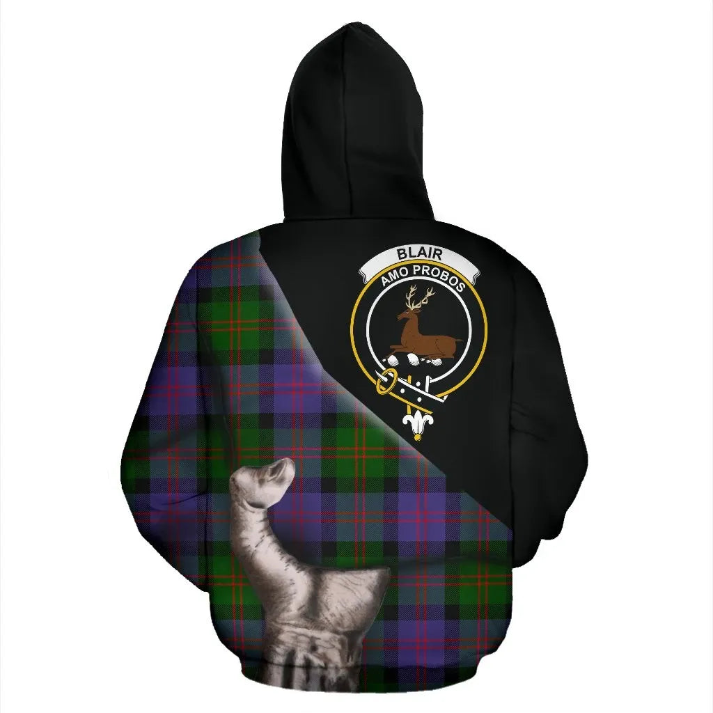 Printivon Blair Modern Tartan Clan Crest Hoodie Patronage