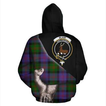 Printivon Blair Modern Tartan Clan Crest Hoodie Patronage