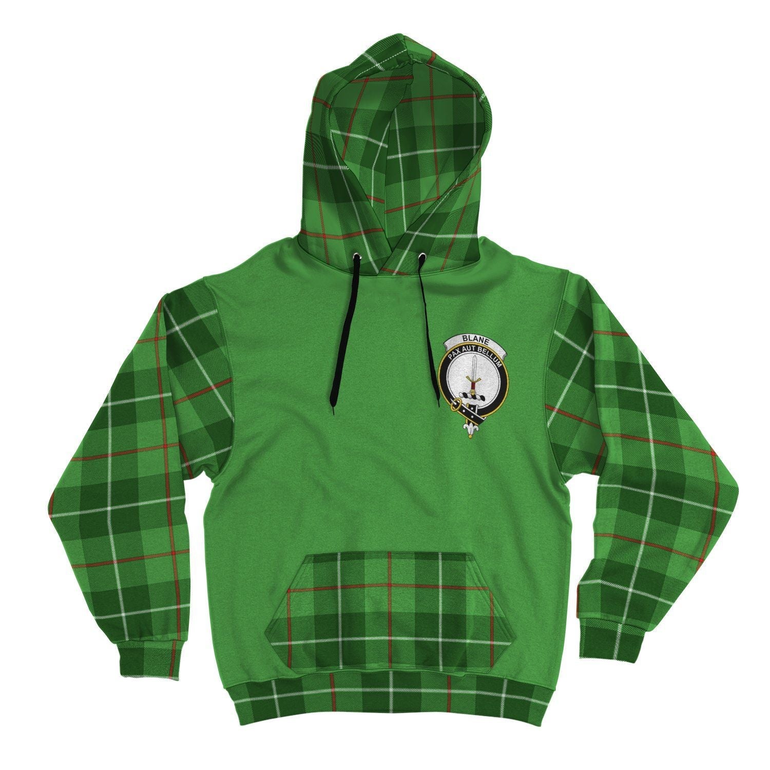 Printivon Blane Clans Tartan All Over Hoodie Sleeve Color