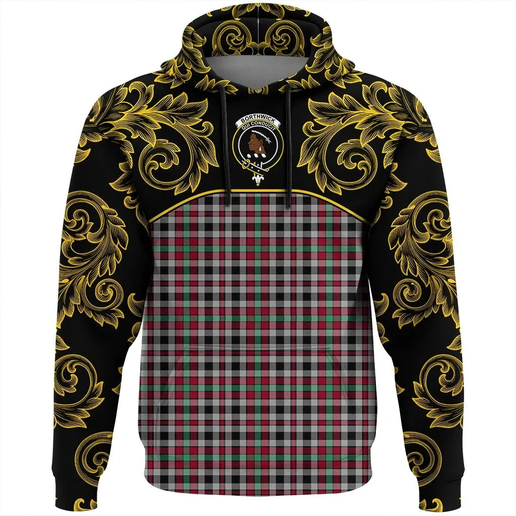 Printivon Borthwick Ancient Tartan Clan Crest Hoodie Empire I