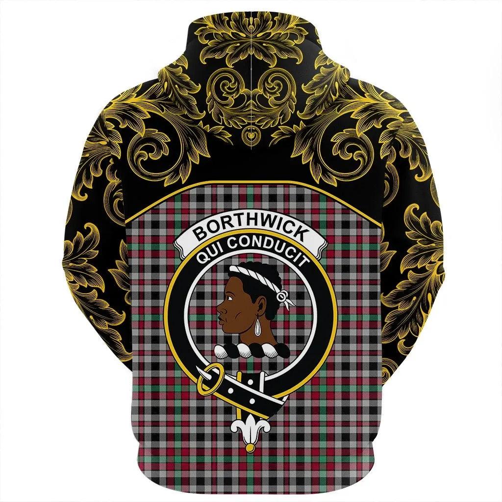Printivon Borthwick Ancient Tartan Clan Crest Hoodie Empire I