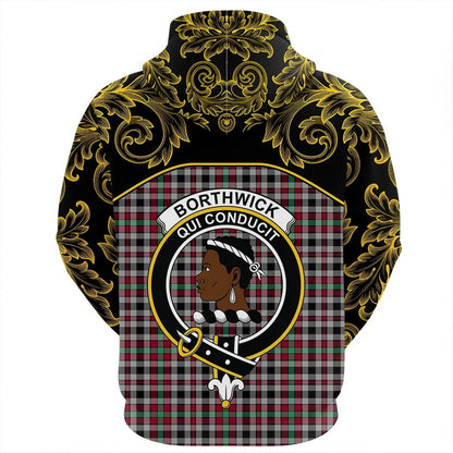 Printivon Borthwick Ancient Tartan Clan Crest Hoodie Empire I
