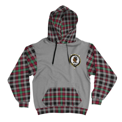 Printivon Borthwick Clans Tartan All Over Hoodie Sleeve Color