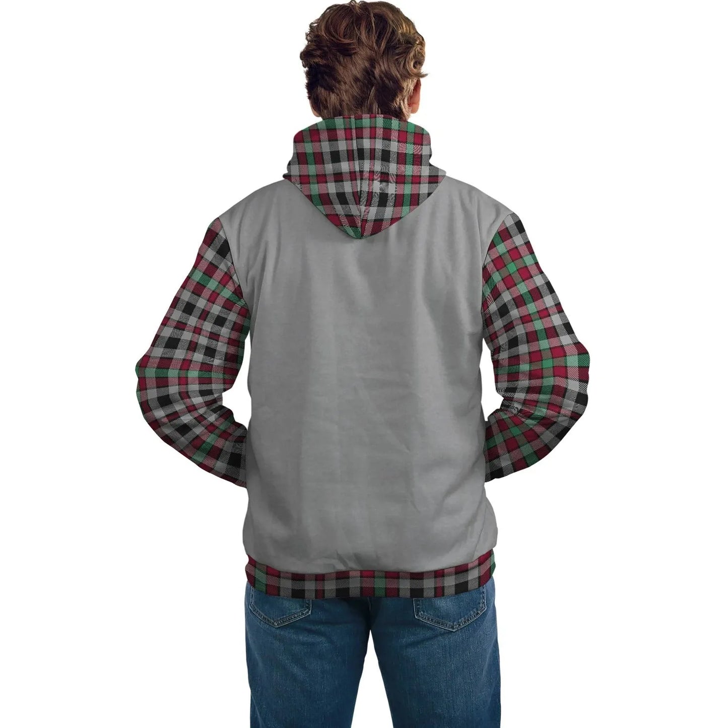 Printivon Borthwick Clans Tartan All Over Hoodie Sleeve Color