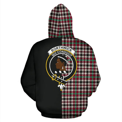 Printivon Borthwick Dress Ancient Tartan Hoodie Half Of Me
