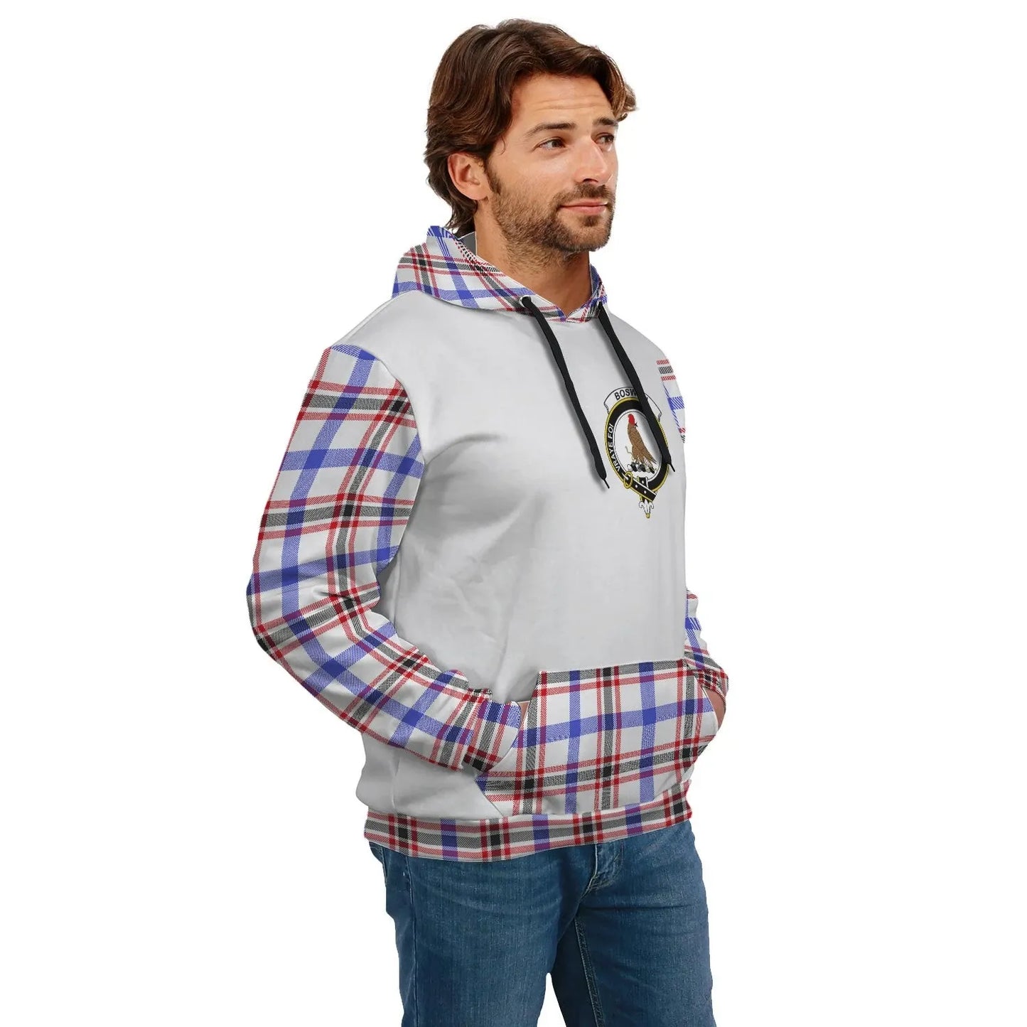Printivon Boswell Clans Tartan All Over Hoodie Sleeve Color