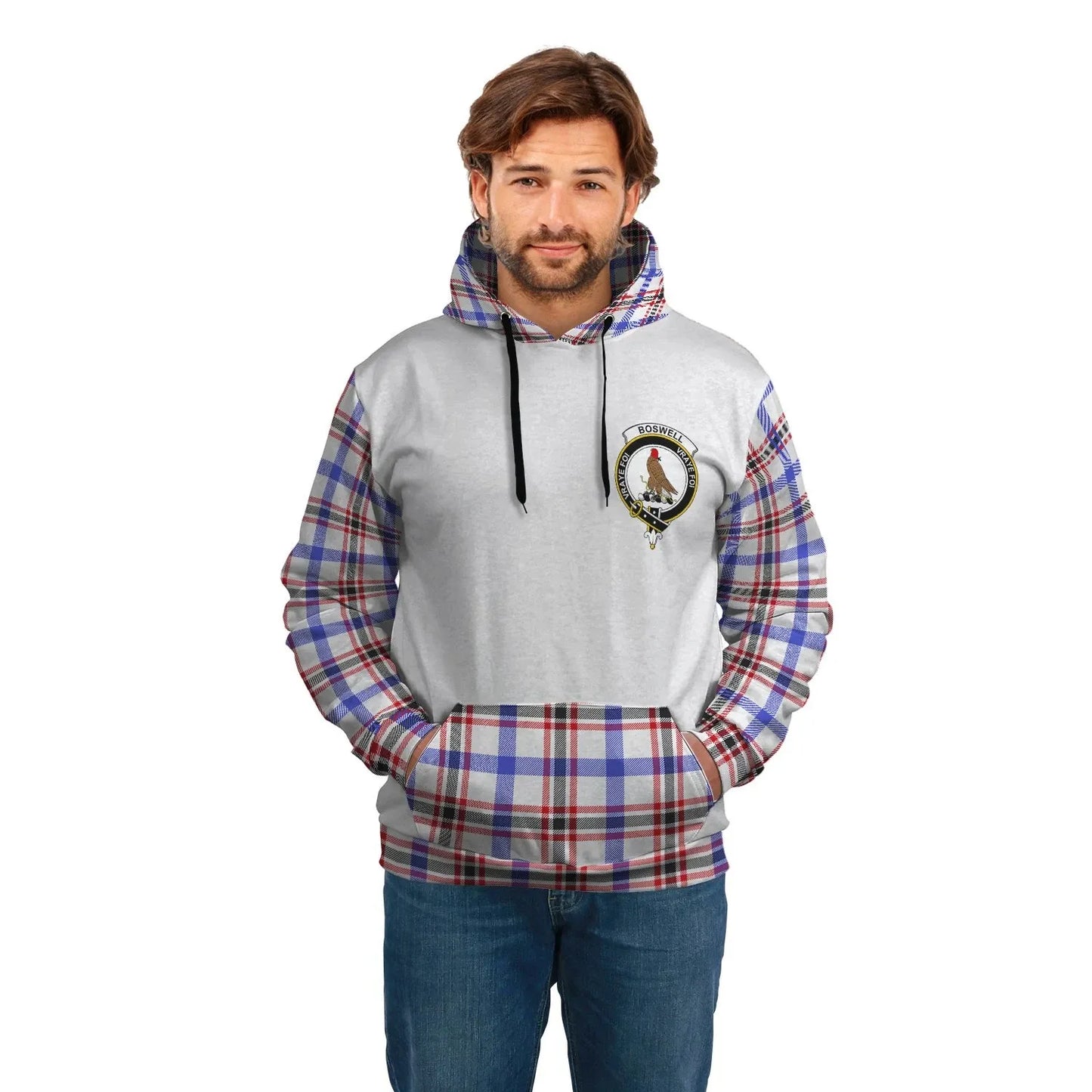 Printivon Boswell Clans Tartan All Over Hoodie Sleeve Color