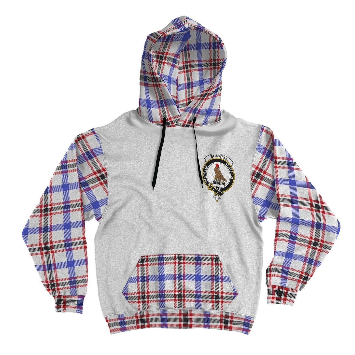 Printivon Boswell Clans Tartan All Over Hoodie Sleeve Color