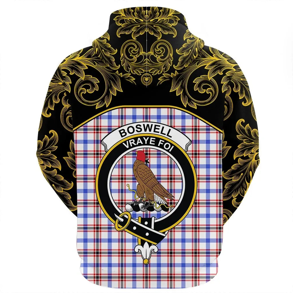 Printivon Boswell Modern Tartan Clan Crest Zip Hoodie Empire I