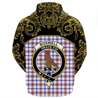 Printivon Boswell Modern Tartan Clan Crest Zip Hoodie Empire I