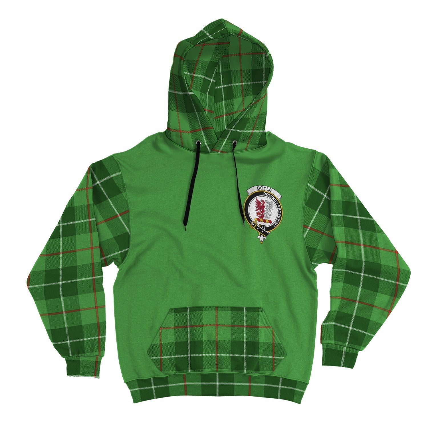 Printivon Boyle Clans Tartan All Over Hoodie Sleeve Color