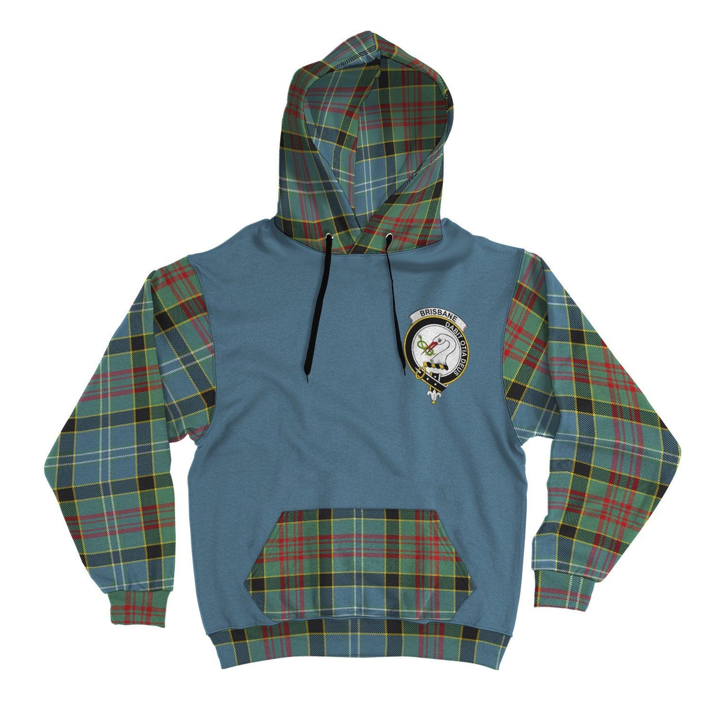 Printivon Brisbane Clans Tartan All Over Hoodie Sleeve Color